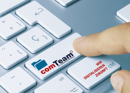 comTeam Logo auf Tastatur