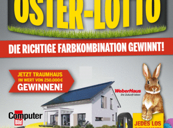 Plakat Oster-Lotto bei MEDIMAX